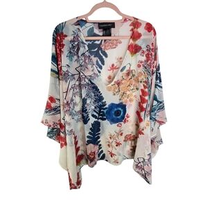Colleen Lopez Floral Blouse Coverup